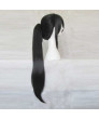 Hakuouki yukimura chizuru Long Black Cosplay Wig + Ponytail 