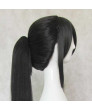 Hakuouki yukimura chizuru Long Black Cosplay Wig + Ponytail 