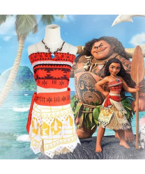 Moana Princess Fancy Dress Outfit Cosplay Costume for Adult Children