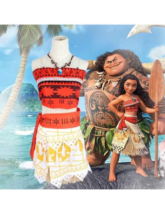 Moana Princess Fancy Dress Outfit Cosplay Costume for Adult Children
