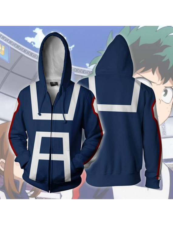 My Hero Academia Zip Up Hoodies Todoroki Shoto Cosplay Costume