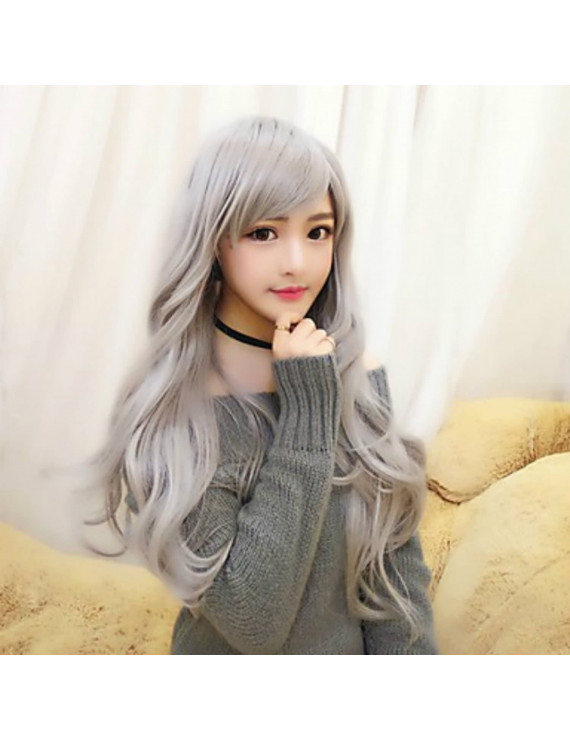 Heat Resistant Fiber Long Natural Wavy Lolita Cosplay Wig