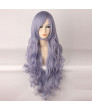 Light Purple Long Wavy Lolita Wig Heat Resistant Fiber Full Wigs