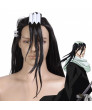 Bleach 6 Division Kuchiki Byakuya Black Anime Cosplay Wig