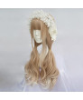 Long Wavy Light Brown Mixed Color Synthetic Ombre Lolita Wig