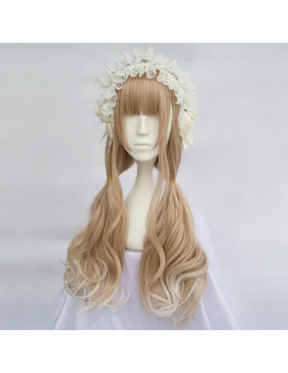 Long Wavy Light Brown Mixed Color Synthetic Ombre Lolita Wig