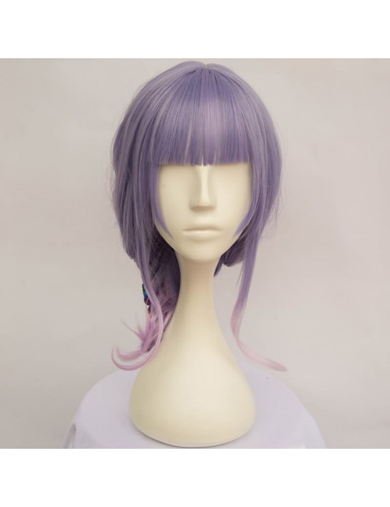 Medium Wavy Mixed Ash Purple Synthetic Ombre Lolita Wig