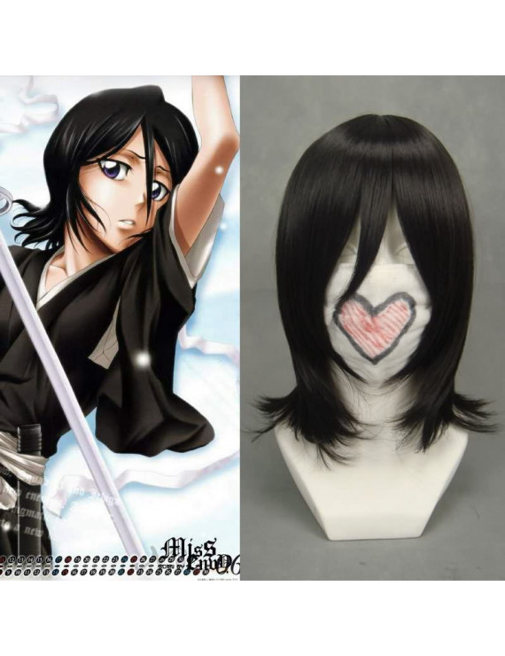 Bleach Kuchiki Rukia 40cm Short Curly Cosplay Wigs 