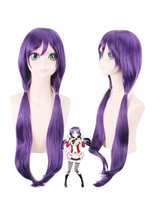 Love Live! Nozomi Tojo Purple Long Straight Cosplay Wig