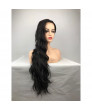 Black Long Curly Heat Resistant Fiber Lace Front Lolita Wig 