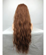 Light Brown Long Curly Heat Resistant Fiber Lace Front Lolita Wig