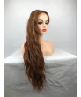 Light Brown Long Curly Heat Resistant Fiber Lace Front Lolita Wig