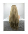 Light Blonde Long Curly Heat Resistant Fiber Lace Front Ombre Wig