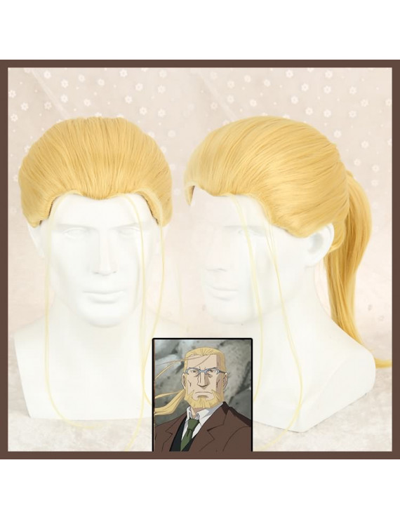 Fullmetal Alchemist Hohenheim Elric Golden Cosplay Wig