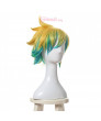 League of Legends EZ Ezreal Gold Green Short Cosplay Wig