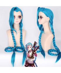 League of Legends LOL Loose Cannon Jinx Blue Cosplay Wig