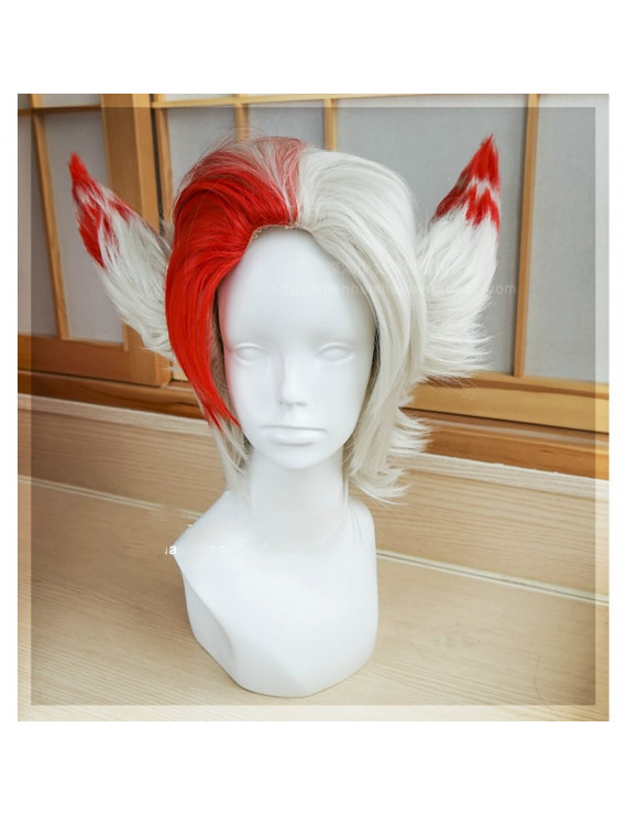 League of Legends LOL Rakan Cosplay Wigs +Two Ears 