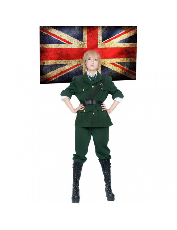 Axis Powers Hetalia England Arthur Kirkland Uniform Cosplay Costume