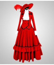 Black Butler Angelina Dares Red Dress Cosplay Costume