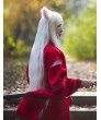 Inuyasha InuYasha Wig Long Straight White Cosplay Wig with Ears