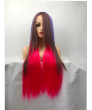 Long Straight Mixed Color Heat Resistant Fiber Party Wig