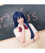 Dangan Ronpa Maizono Sayaka Navy Blue Black Anime Cosplay Wig