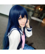 Dangan Ronpa Maizono Sayaka Navy Blue Black Cosplay Wig