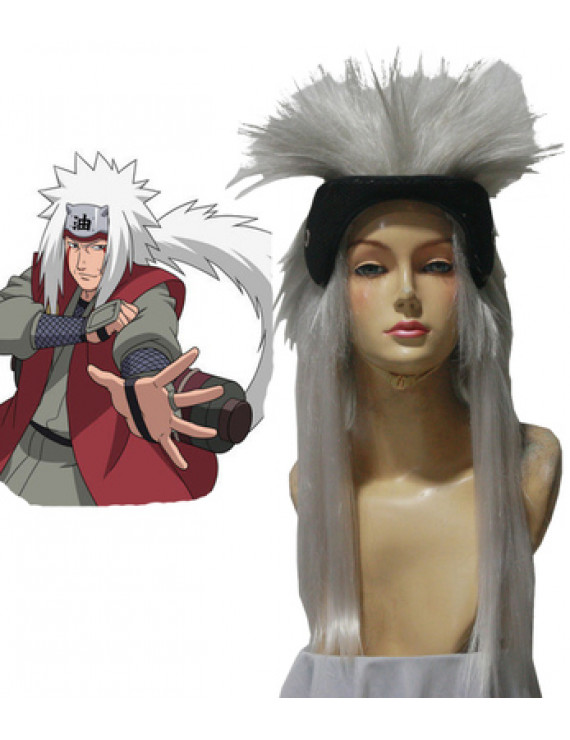Naruto Shippuuden jiraiya Sensei White Cosplay Wig