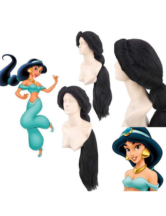 Aladdin Disney Princess Jasmine Synthetic Hair Cosplay Wig