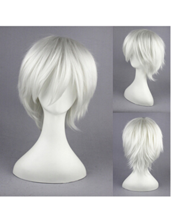 Naruto Senju Tobirama Silver White Short Straight Cosplay Wig