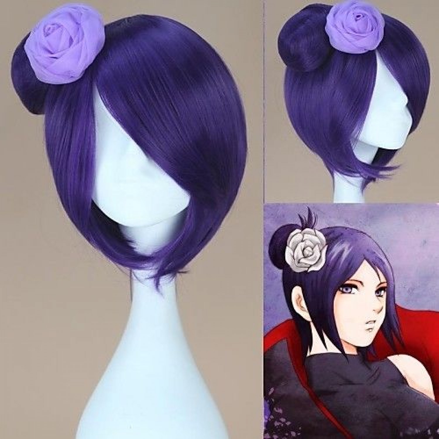 purple costume wig