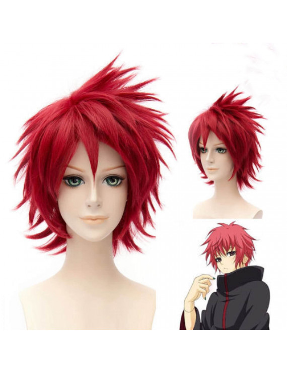 Naruto Akasuna no Sasori Red Short Straight Cosplay Wig