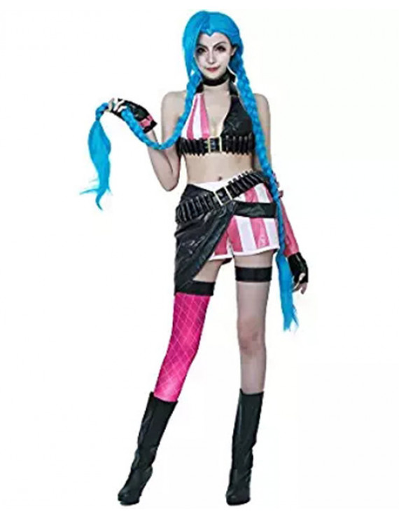 League Of Legends LOL Jinx Cosplay Suit Costume 