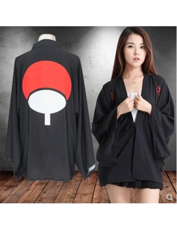 Naruto Sasuke Uchiha Chiffon Pajamas Bathrobe Homewear Cloak