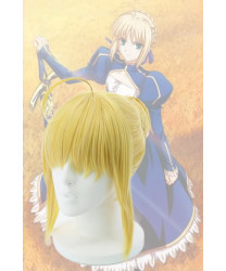 Fate Stay Night Saber Blonde Short Synthetic Hair Cosplay Wig