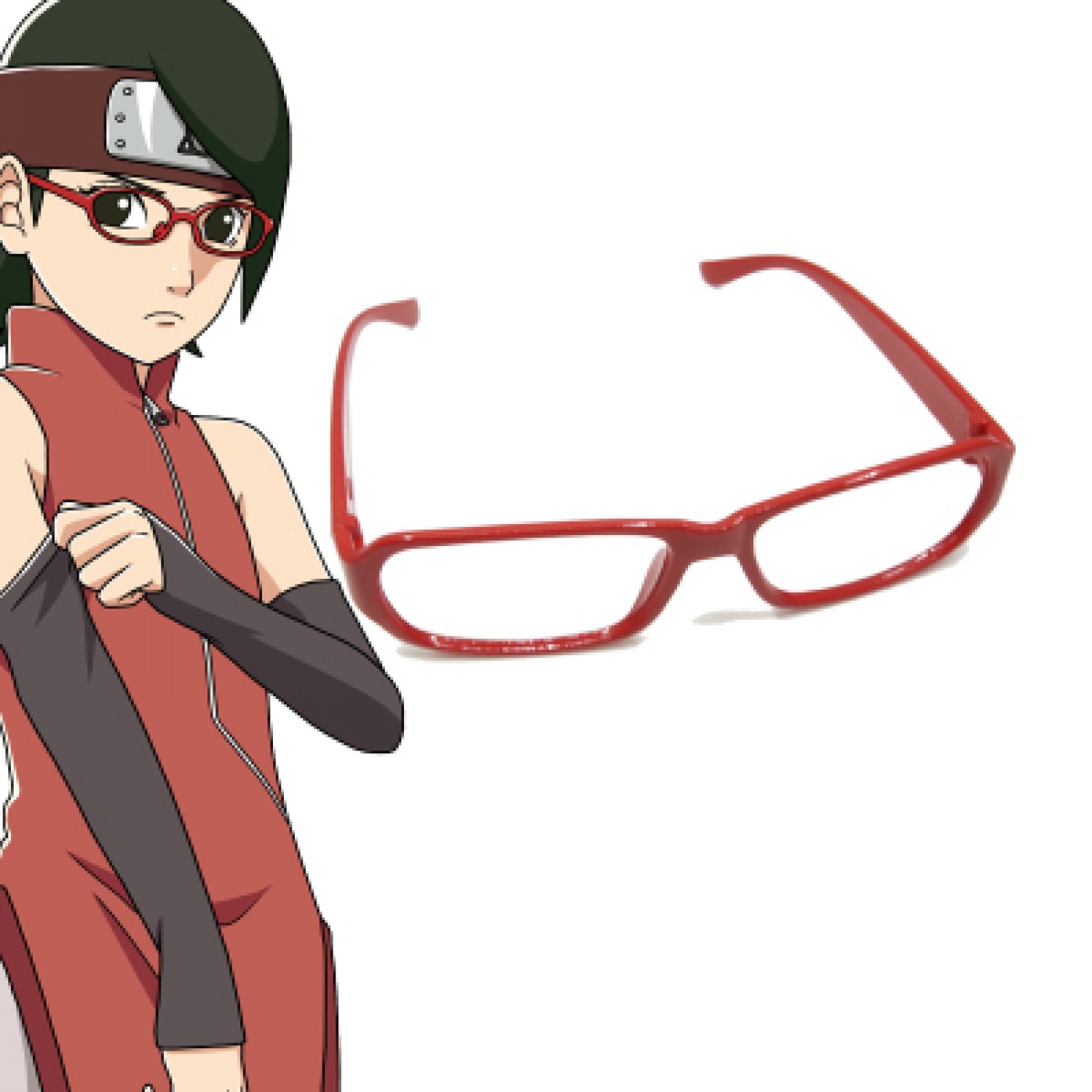 Naruto Uchiha Sarada Cosplay Red Glasses ( free shipping ) 12.55