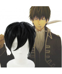 Gintama Hijikata Toushirou Black Short Cosplay Wig