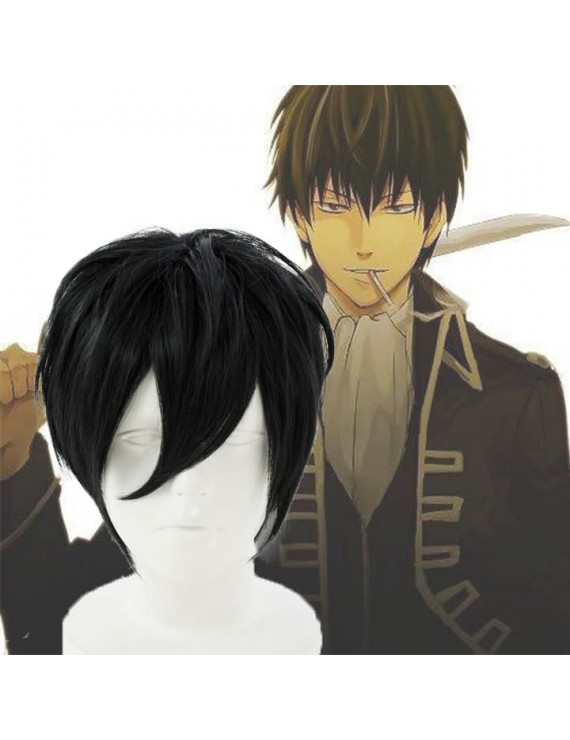 Gintama Hijikata Toushirou Black Short Cosplay Wig