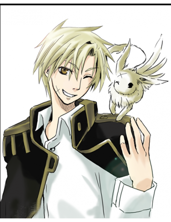 07-Ghost Mikage Short Golden Cosplay Wig