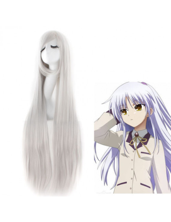 Angel Beats! Tachibana Kanade Long Silver Cosplay Wig 100 cm