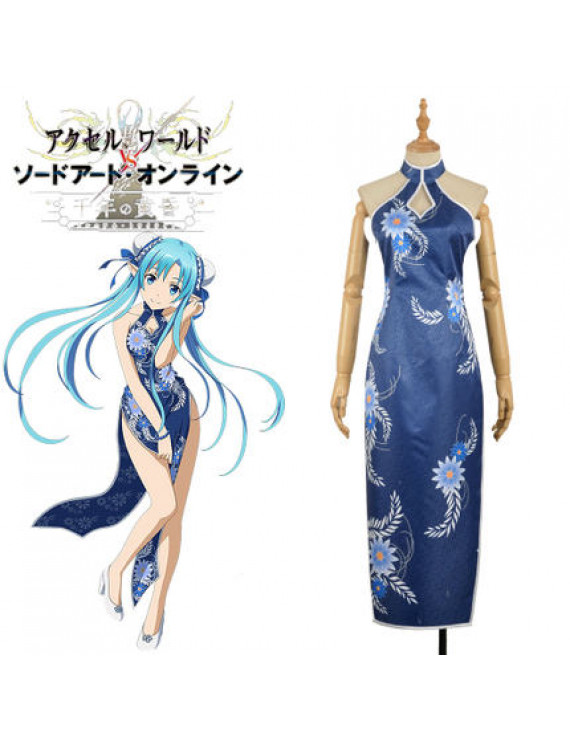 Sword Art Online Yuuki Asuna Cheongsam Cosplay Costume