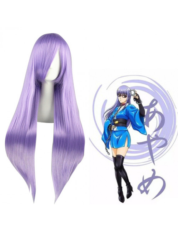 Gintama Sarutobi Ayame Light Purple Long Straight Cosplay Wig