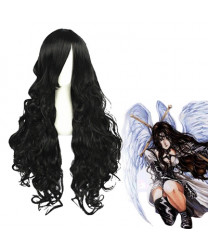 Angel Sanctuary Alexiel Black Long Curly Cosplay Wig
