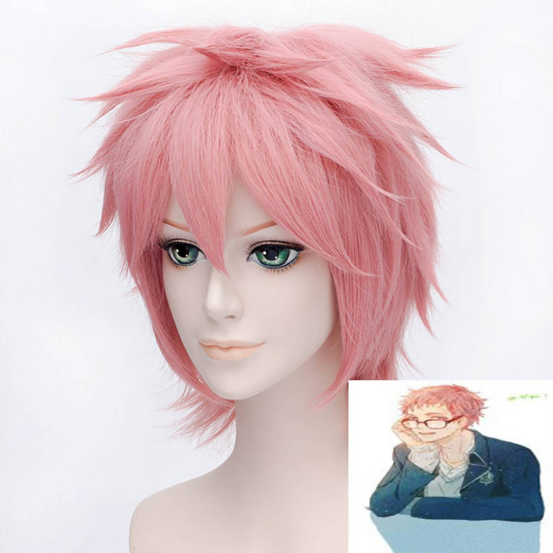 Ao no Exorcist Shima Renzou Pink Short Cosplay Wig ( free shipping ...