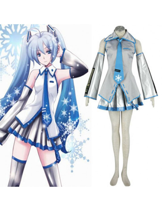 Vocaloid Snow Miku 1ST Cosplay Costumes