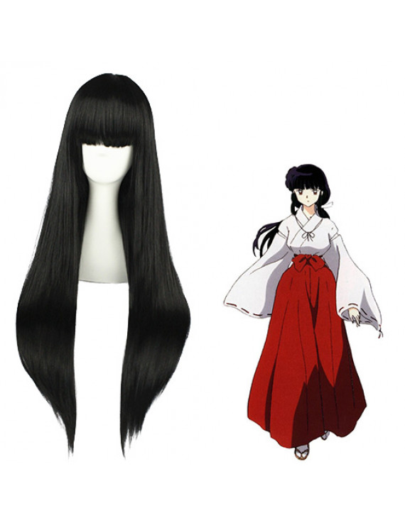 Inuyasha Kikyo Black Cosplay Wig 80 cm