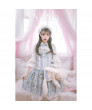 Bear Prince Printed lace strap Sling Skirt Lolita Dress