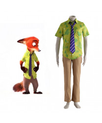 Zootopia Fox Nick Wilde Cosplay Outfits Costumes Full Set