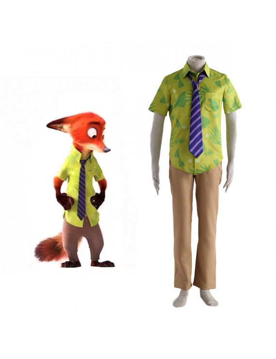 Zootopia Fox Nick Wilde Cosplay Outfits Costumes Full Set