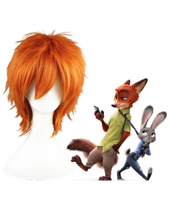 Zootopia Nick Wilde Short Orange Cosplay Wig